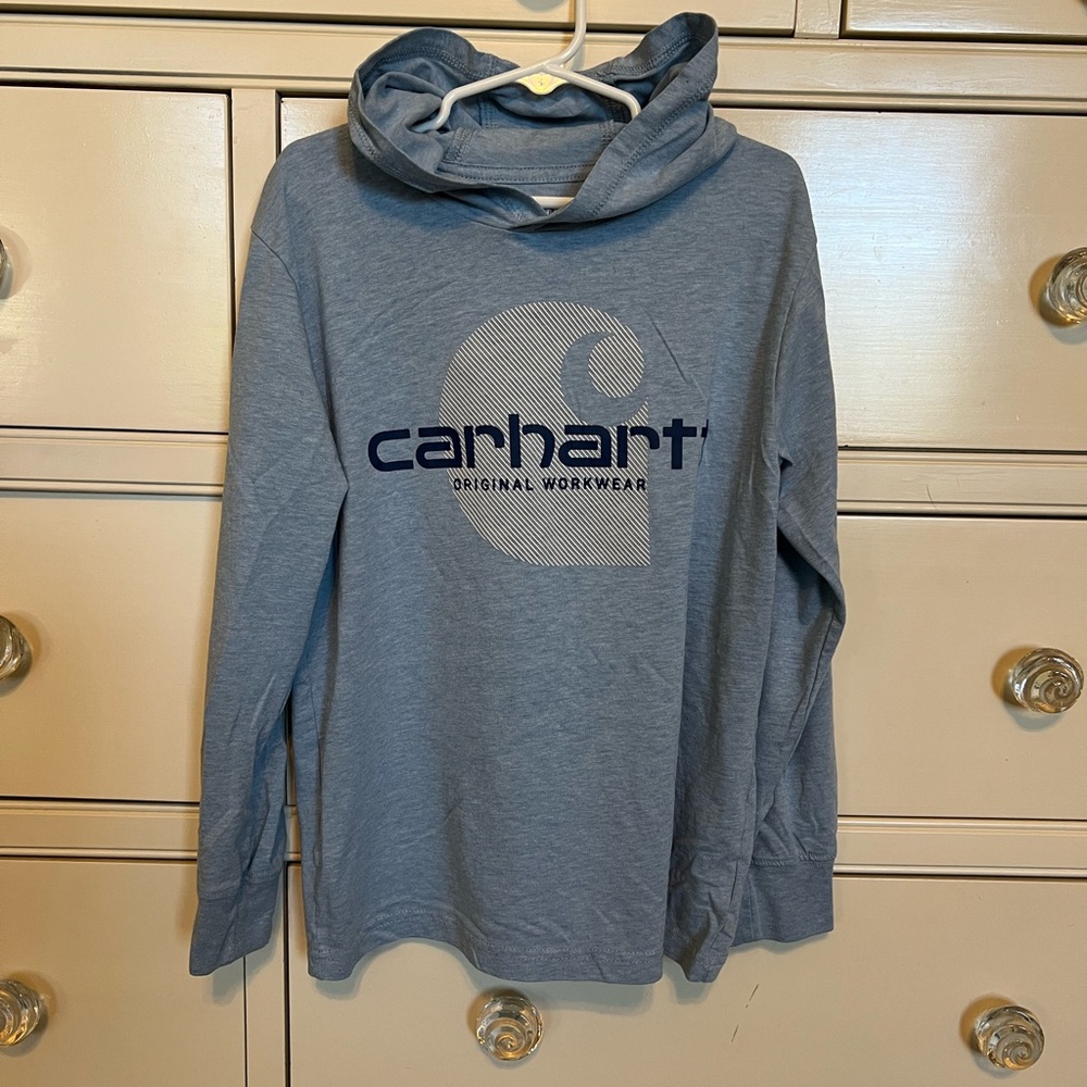 Carhartt Light Blue Long Sleeve T-shirt Hoodie